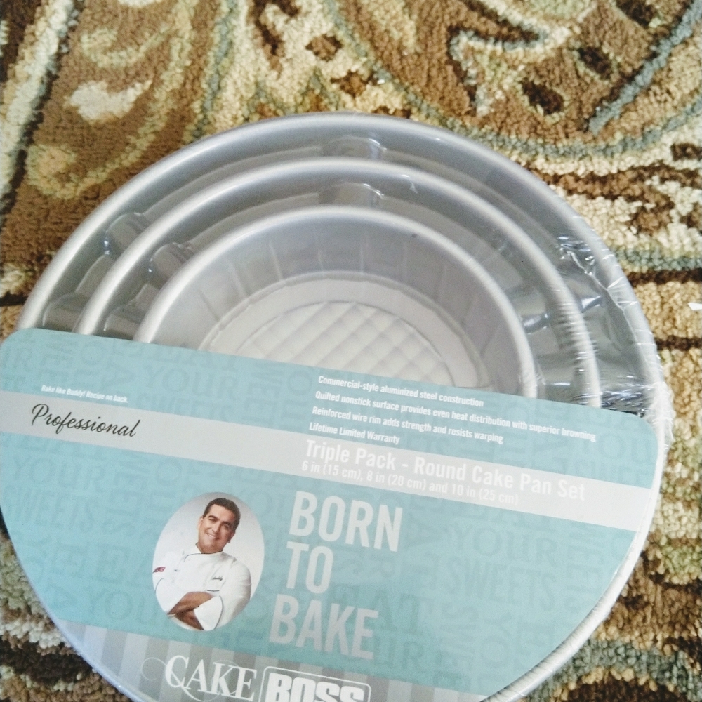 NEW! Cake Boss Triple Pack Cake Pan Set